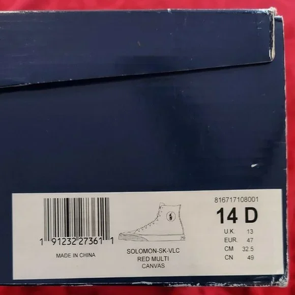 New Polo Ralph Lauren Solomon Canvas Shoes Suicide USA Flag Sui Ski Men's 14D - Picture 10 of 10